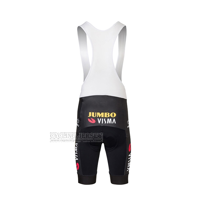 2022 Cycling Jersey Jumbo Visma Black Yellow Red Short Sleeve and Bib Short
